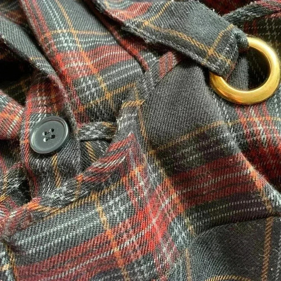 Forever 21 overall style plaid mini dress, size small, pockets - Picture 6 of 11